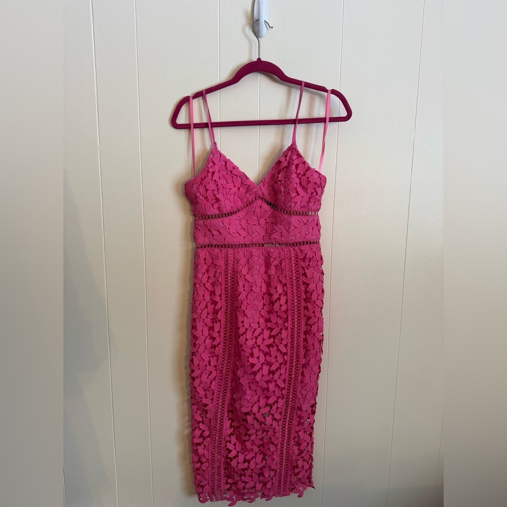 Bardot Fuchsia Lace Dress